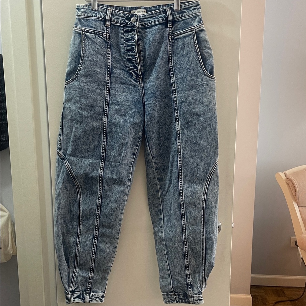 Ulla Johnson Acid Wash Blue Boyfriend Jeans